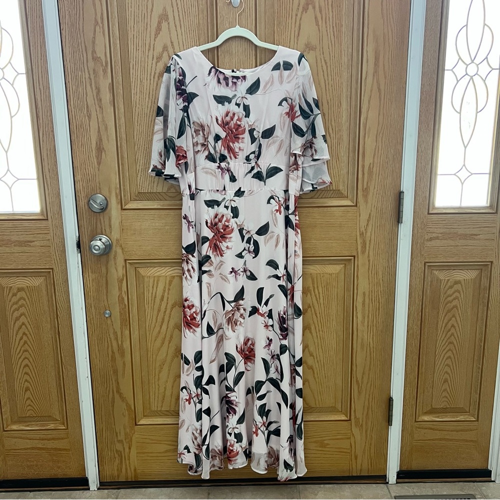 Calvin Klein Floral Chiffon Dress size 16